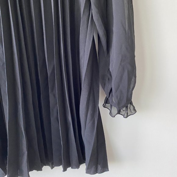 Zara Sheer Sleeve Pleated Mini Dress - Picture 5 of 7